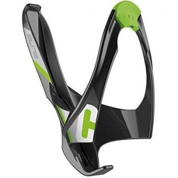Portabidón de fibra para bicicleta, color negro/verde