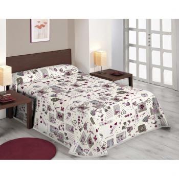 SABANALIA - Colcha estampada Love (Disponible en varios tamaños) | Colcha ideal para primavera y verano | Producto ligero y decorativo