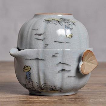Juego de té de Kung Fu con tetera y tazas de cerámica china