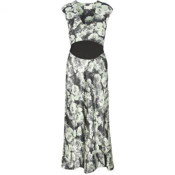 Tory Burch Women's Green Cap Sleeve Midi Dress