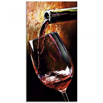 Glasbild ARTLAND Wein - Rotwein Bilder Gr. B/H: 30cm x 60cm, Glasbild Getränke