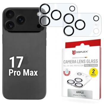 DISPLEX CamGlass Full Cover – Kamera‑Schutzglas für iPhone 17 Pro Max (2 Stück)