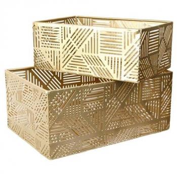 Étagères à compartiments en métal 25 × 17 × 11 cm – Duo