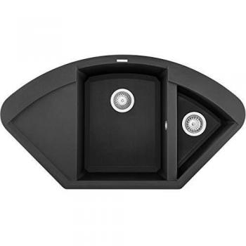 Elleci Lavello Incasso Easy Corner 2 Vasche Angolare con Gocciolatoio 105,7x57,5 Metaltek