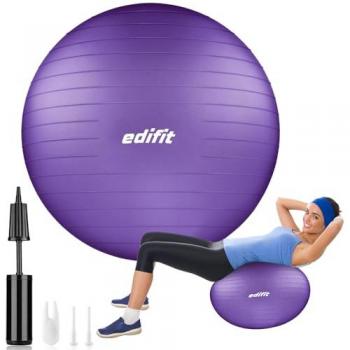 Pelota de Yoga y Fitness Edifit 55 cm Violeta