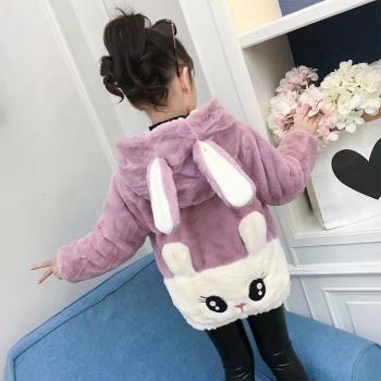 Warn Winter 2022 Girls Princess Fleece Velvet Parka Coat for Kids 2-8 Years