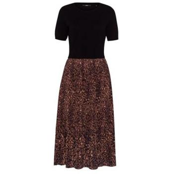 ZERO Damen Midi-Kleid mit Leoprint