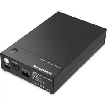 Externes Gehäuse für SATA-Festplatten 2,5 & 3,5 USB 3.0 mit UASP und One Touch Backup bis 8TB