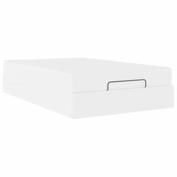 Lit avec matelas blanc pur 120 x 190 cm en PVC