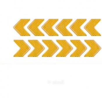 12 Pcs Motorcycle Reflective Warning Decals