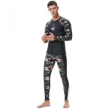 Men's UPF 50+ Fitness Compression Suit for Running and Swimming