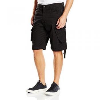 Urban Classics Hosen Cargo Twill Shorts - Pantalones cortos de deporte Hombre, Negro