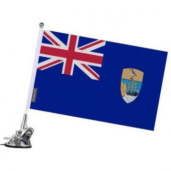 Multicolored Sainte Hélène Flag – 27x35 cm, Dual-Sided Print, Stainless Steel Pole