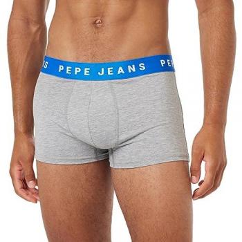 Boxer Pepe Jeans Logo Grigio Bianco XL (2 unità)