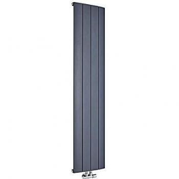 HUDSON REED Aurora Radiatore Termoarredo Verticale di Design - Termosifone In Alluminio Con Finitura Antracite - 982W - 1600 x 375mm - Riscaldamento