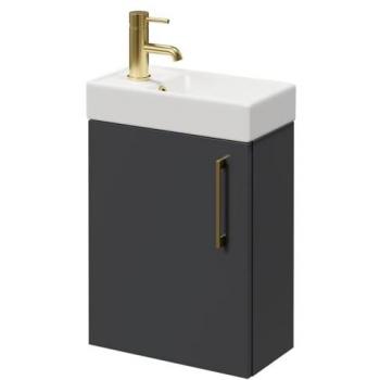 Napoli 400mm Gloss Grey Wall Mounted Vanity Unit with Basin