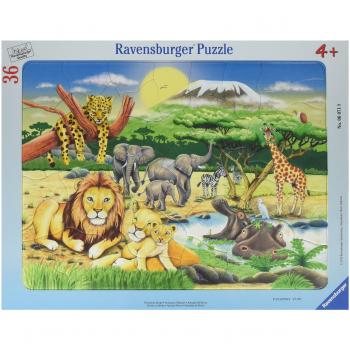 Tierische Safari – Rahmenpuzzle 36 Stück (Ravensburger 06071)