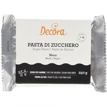Pasta di zucchero nera per copertura e dettagli 250 g Decora