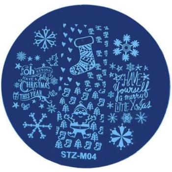 Plaque d'Estampage Noël pour Manucure