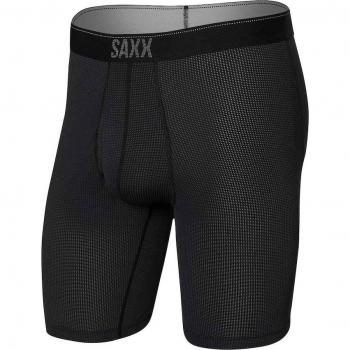 Saxx quest long leg fly malla corta running hombre Negro