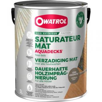Owatrol AQUADECKS® saturateur bois gris graphite 5L