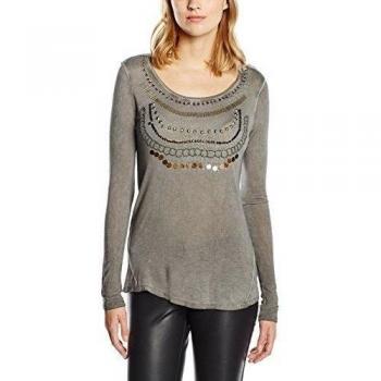 Only Necklace L/S Top Box JRS - Camiseta de Tirantes Mujer, Gris