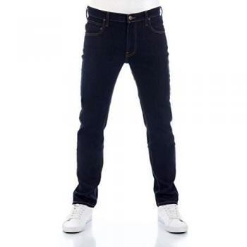 Lee Herren Jeans Daren Zip Fly Regular Fit Stretch Denim Baumwolle Hose Blau 34W / 34L Rinse Blue