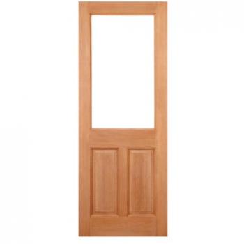 Unfinished Hardwood M&T 2 Panel Door - 762 x 1981mm - Unglazed External