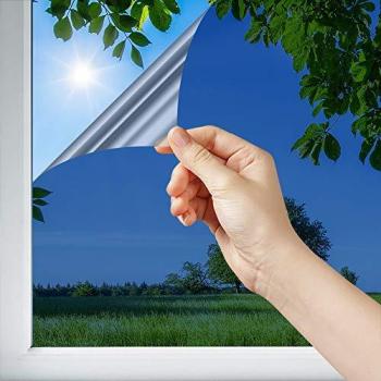 Dimexact Film Anti Chaleur pour Vitrages - Argent Foncé - 83% Rejet Solaire