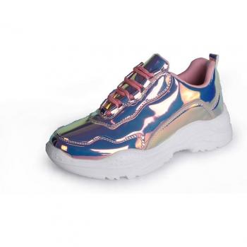 Chaussures en cuir synthétique Eofk pour femme, style vulcanisé