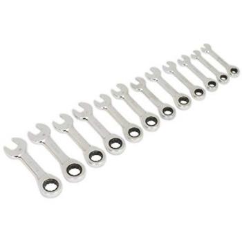 Siegen Tools S0633 Stubby Ratchet Wrench Set 12pc Metric