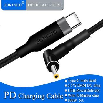 JORINDO 100W USB-C to DC5.5*2.5MM Charger Cable