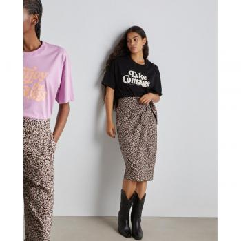 Estilo Casual Falda Midi con Patrón Easy Wear