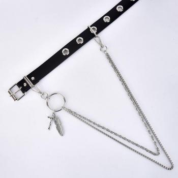 Punk Rock Women's Chain Belt with Pin Buckle