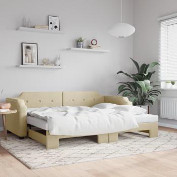 Lit gigogne crème 100x200 cm – VidaXL