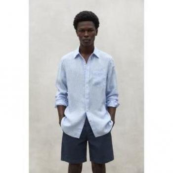 Ecoalf Camicia A Maniche Lunghe Adan White Sky Blue Stripes M