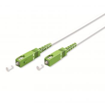 GOOBAY Singlemode Glasfaserkabel, SC-APC/SC-APC, OS2, Simplex, weiß, 20 m