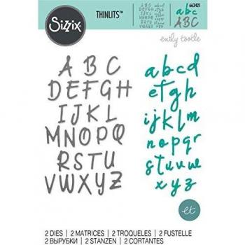 Juego de Troqueles Thinlits Alfabeto Sizzix - 2 Pzas por Emily Tootle