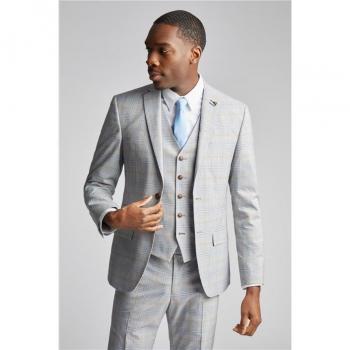 Agate Taupe Blue Check Jacket