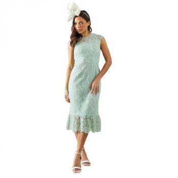 Petite Flute Hem Lace Dress for Women