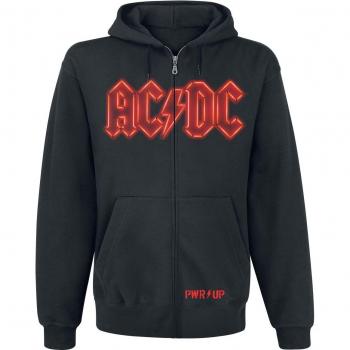 Camiseta Deportiva Negra con Cremallera “Power Up AC/DC” – S 5XL