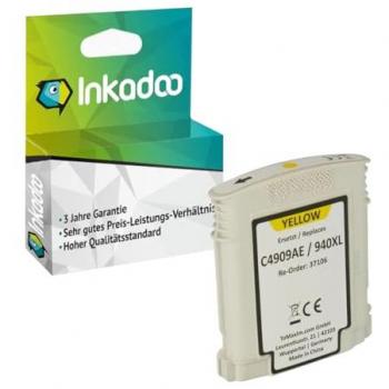 Inkadoo Druckerpatronen kompatibel zu HP C4909AE / 940XL Tintenpatrone, gelb