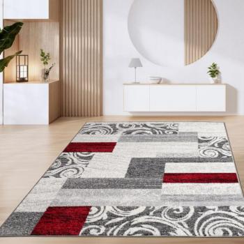 Paco Home Tappeto 160x220 – Motivo Cerchi Rosso