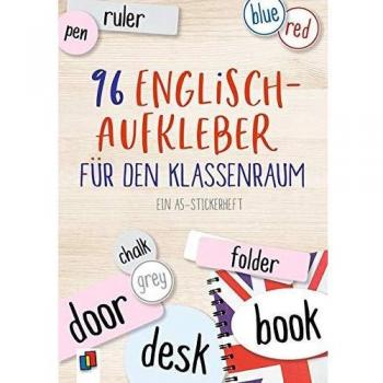 96 Englisch-Aufkleber für den Klassenraum: Ein A5-Stickerheft