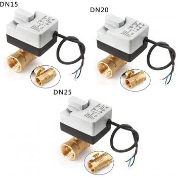 AC‑220V 2‑Wege‑Ballventil, 3‑Draht‑Antrieb, motorisiert – inkl. manuellem Schalter zur Förderungssteuerung