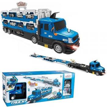 Electronic Truck 2in1 Toy Car Transporter Race Track Playset