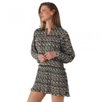 Lois Jeans robe courte plissée imprimé camouflage multicolore pour femme S