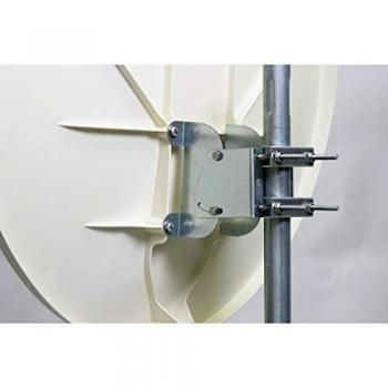 HDSAT 85cm Parabole Satellite en Fibre Composite Blanche avec Fixations Inox Anti-Corrosion
