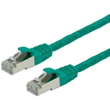 Value Cat.6 S/FTP Patch Cable, 0.5m, Green, Low Smoke Zero Halogen (LSOH)