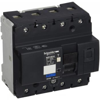 INTERrupTOR MAGNETOTÉRMICO NG125H 4P 25A CURVA-C 0017079568 SCHNEIDER ELECTRIC